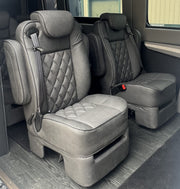 Waldoch Middle Bucket Seat Dual Armrests Black Pewter Piping