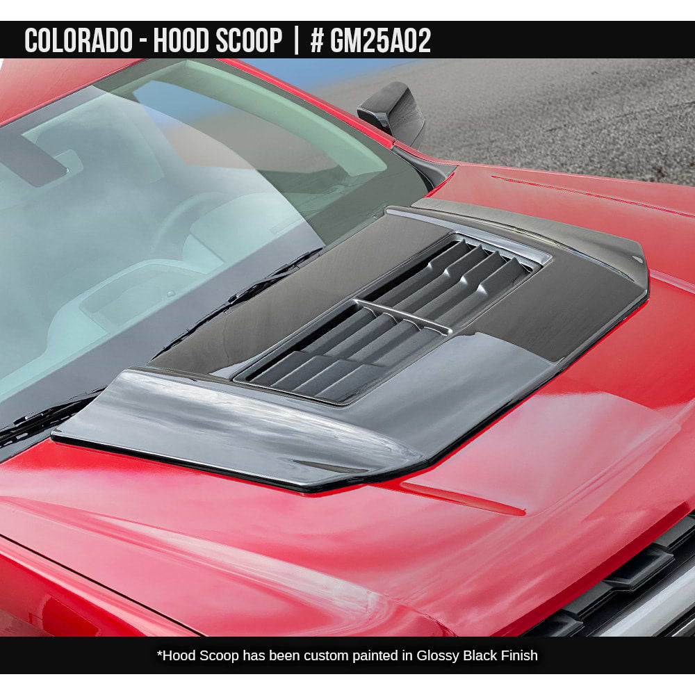 2016-2022 Chevrolet Colorado Hood Scoop  Painted  Satin Black Install Ready