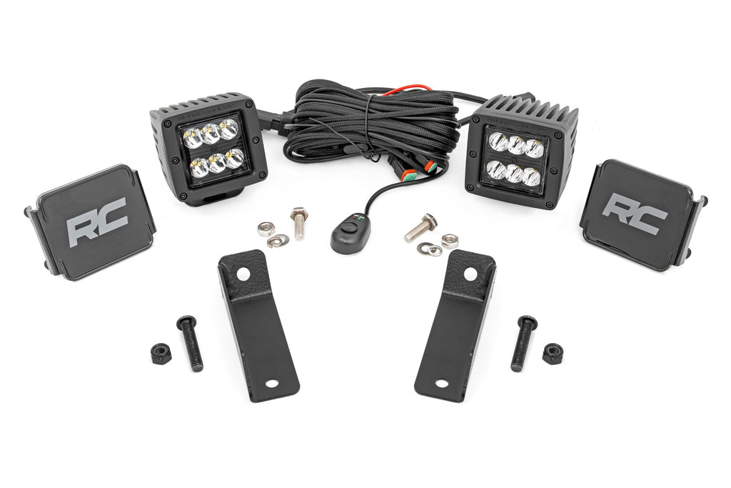 LED Light Kit | Rear Mount | 2" Black Pair | Spot | Can-Am Maverick Sport 1000R
