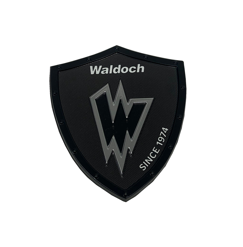 WALDOCH SHIELD LOGO (SL24) IMAGE - 5"x4.39" (BLACK BORDER)