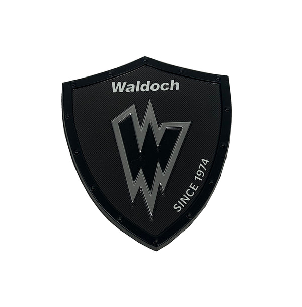WALDOCH SHIELD LOGO (SL24) IMAGE - 5"x4.39" (BLACK BORDER)