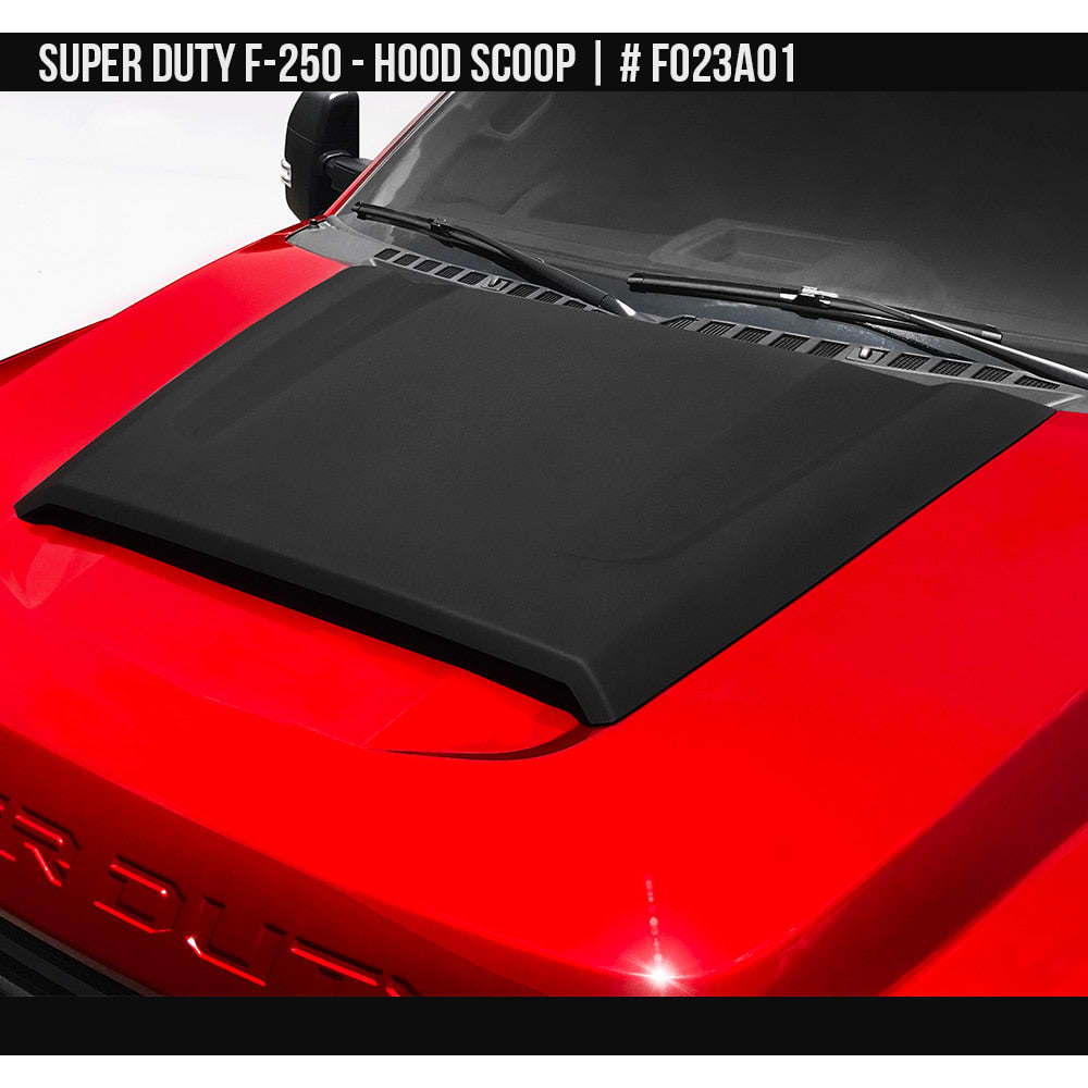 2017-2022 Ford F-250 Superduty Hood Scoop  Painted  Satin Black Install Ready