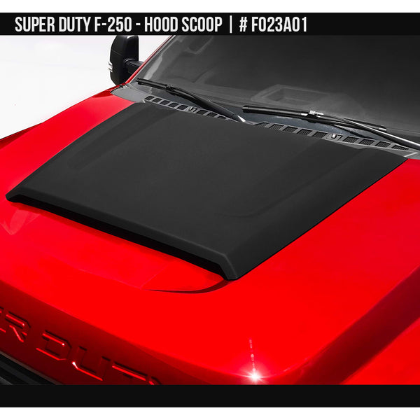 2017-2022 Ford F-250 Superduty Hood Scoop  Painted  Satin Black Install Ready