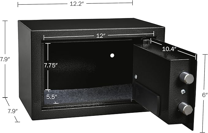 Digital Safe-Electronic Steel Safe with Keypad, 2 Manual Override Keys-Protect Money, Jewelry, Passports-For Home, Business or Travel by Stalwart