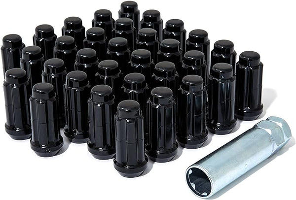 14MM X 1.5 BLACK SPLINED LUG KIT (32)
