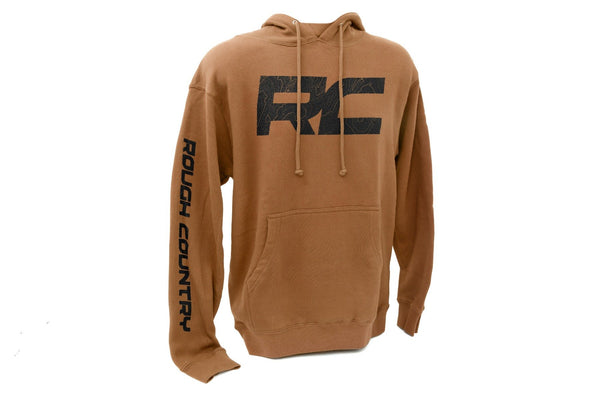 Rough Country Hoodie | RC Topographical Sleeve | Saddle | 2XL