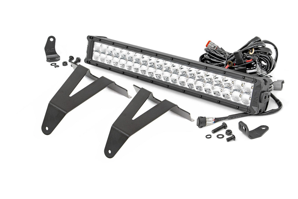 LED Light Kit | Bumper Mount | 20" Chrome Dual Row | Amber DRL | Ram 1500 (19-24)