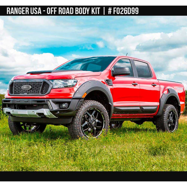 2019-2023 Ford Ranger USA Off-Road Full Kit  Painted  Satin Black Install Ready