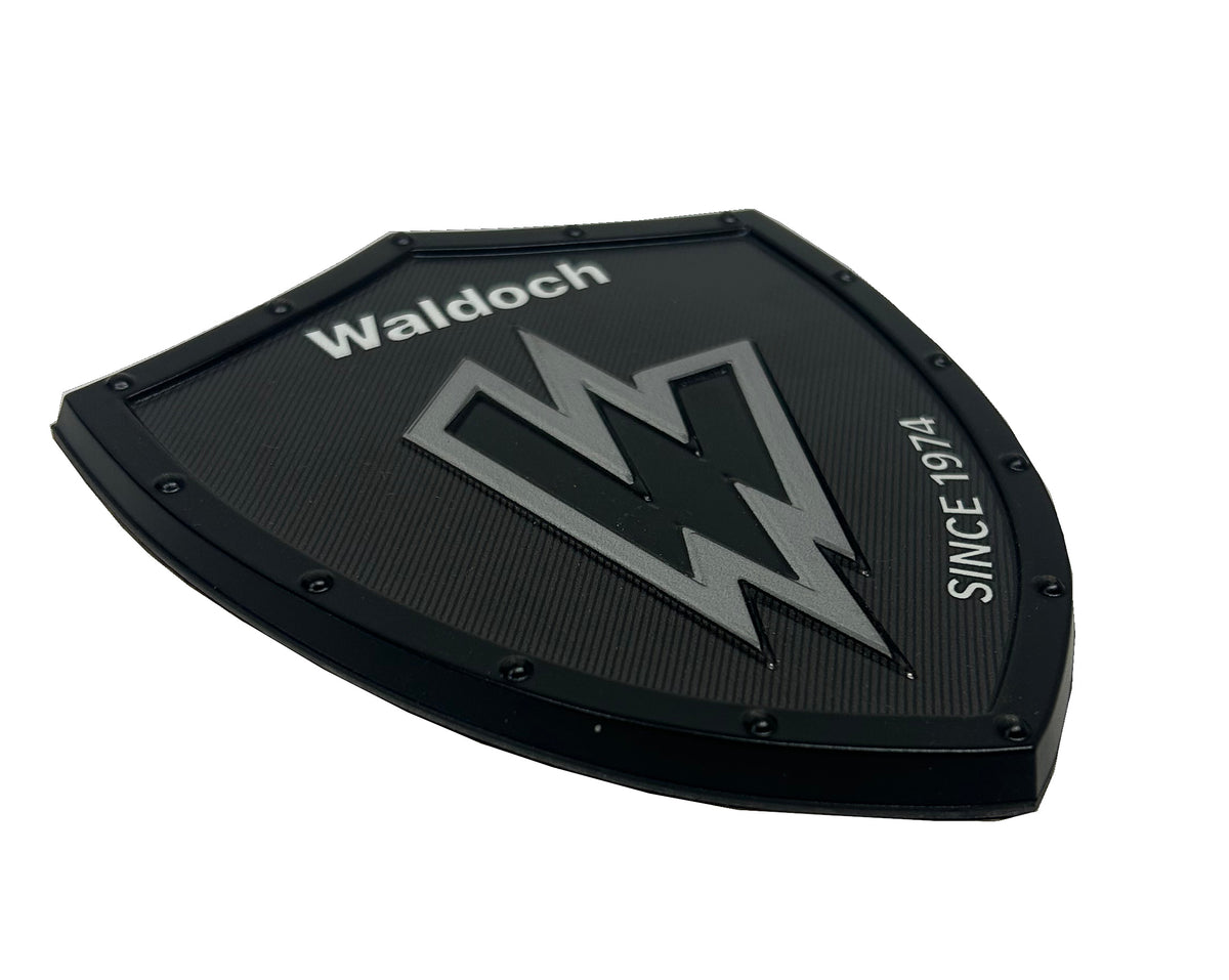 WALDOCH SHIELD LOGO (SL24) IMAGE - 5"x4.39" (BLACK BORDER)
