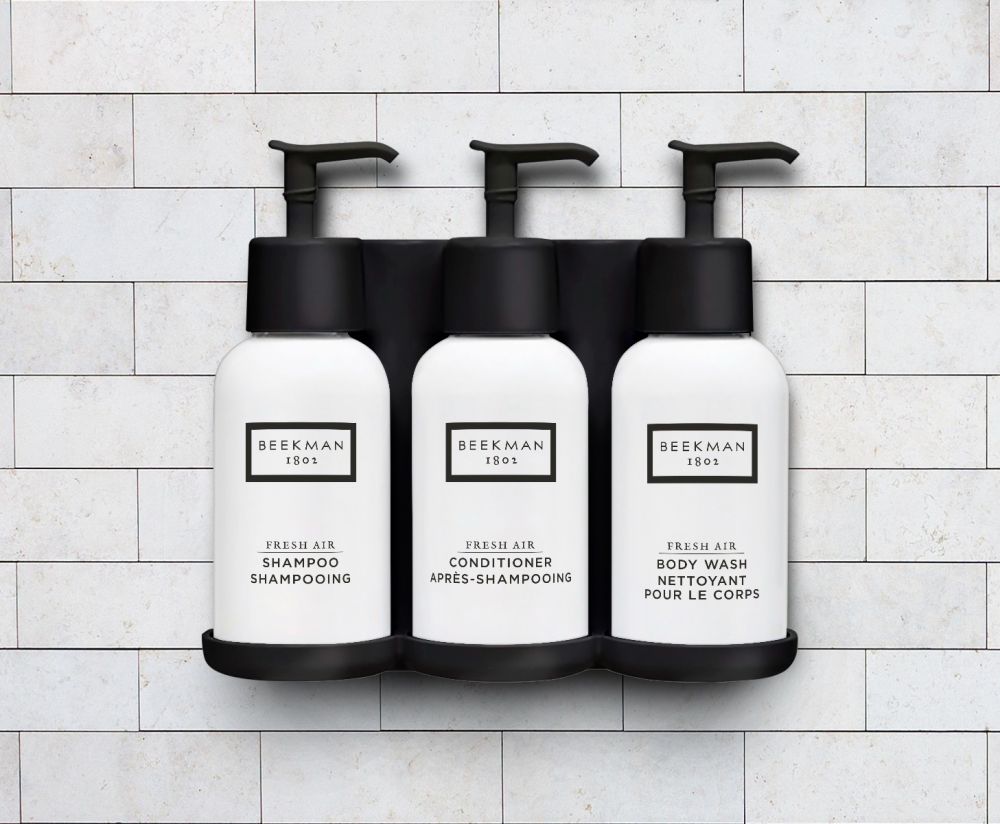 THREE - EcoEclipse™ Amenity Dispenser System for Beekman 1802 Fresh Air 8.5oz Bottles