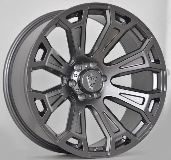 RAVEN 22X10 GREY STONE - 24 OFFSET 8X165.1 122.5CB