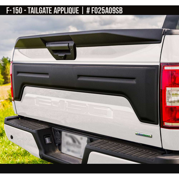 2018-2020 Ford F-150 Tailgate Appliqué  Painted  Satin Black Install Ready