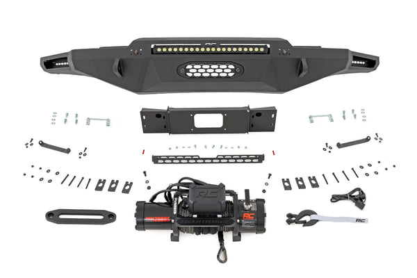 Hybrid Front Bumper | 12000S | Blk LED w/ White DRL | Toyota Tundra (22-25)