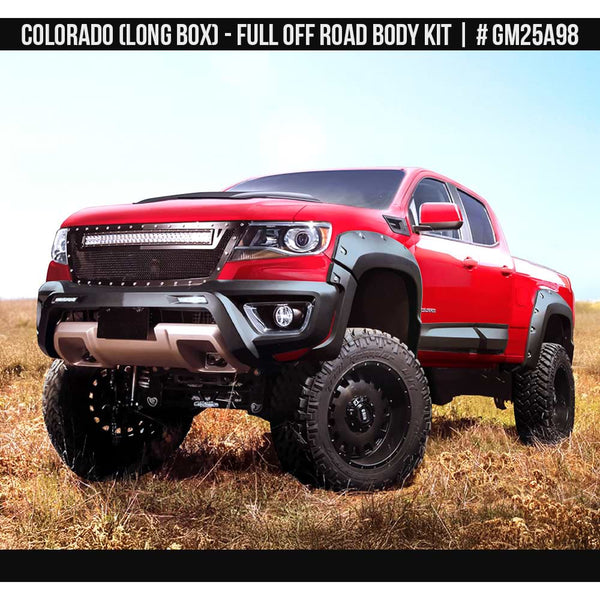 2016-2020 Chevrolet Colorado Off-Road Full Kit (for Long Box) Painted  Satin Black Install Ready