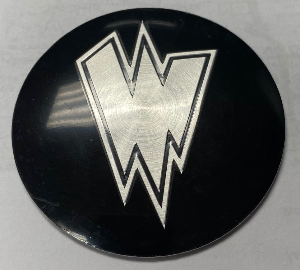 WALDOCH CENTER CAP MODEL 885 BLACK DOMED DECAL ONLY