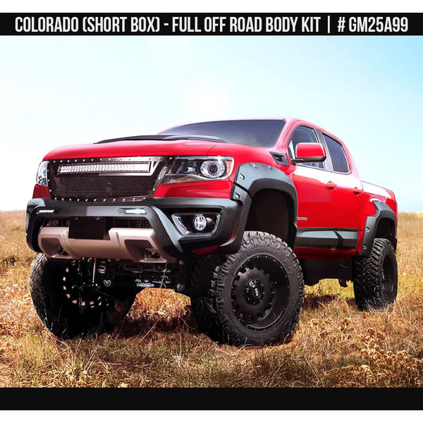 2016-2020 Chevrolet Colorado Off-Road Full Kit (for Short Box) Painted  Satin Black Install Ready