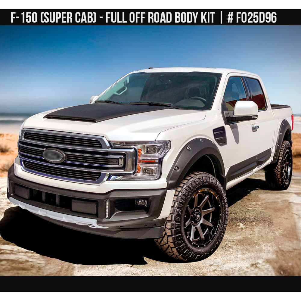 2018-2020 Ford F-150 Off-Road Full Kit Supercab Painted  Satin Black Install Ready