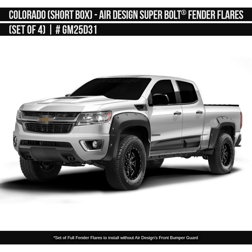 2016-2020 Chevrolet Colorado Front Bumper Guard with DRL included  Painted  Satin Black and Satin Silver Install Ready