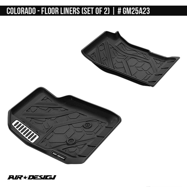 2016-2022 Chevrolet Colorado Floor Liner Set (Front Row)  Soft Touch Texture  Black