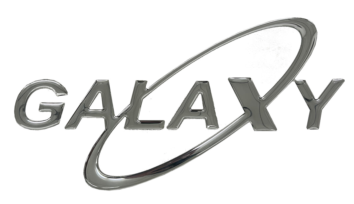 5.83" X 11" GALAXY CC LOGO 2 MIL CHROME / -55 BLACK