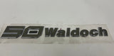 1.82" X 14" 50 YEARS WALDOCH SL24 LOGO 3D CHROME / TITANIUM / SATIN CLEARCOAT