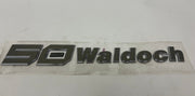 1.82" X 14" 50 YEARS WALDOCH SL24 LOGO 3D CHROME / TITANIUM / SATIN CLEARCOAT
