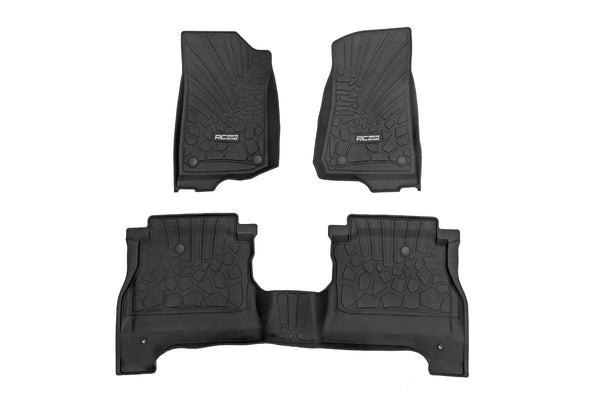 Flex-Fit Floor Mats | FR & RR | RR Lockable | Jeep Gladiator JT 4WD (20-25)
