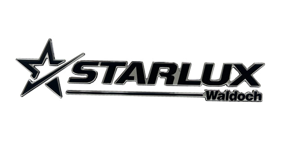3.5" X 14" STARLUX CC NAME CHROME / FOAM ADHESIVE / BLACK