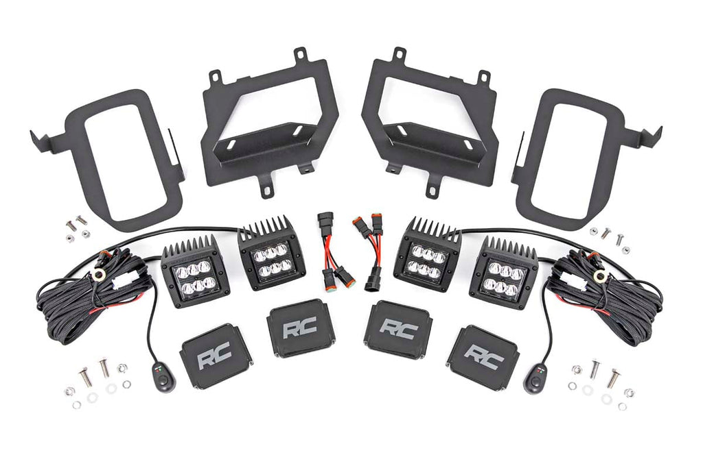 LED Light Kit | Fog Mount | Dual 2" Black Pairs | Spot | Ford F-150 (15-17)