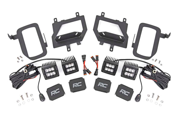 LED Light Kit | Fog Mount | Dual 2" Black Pairs | Spot | Ford F-150 (15-17)