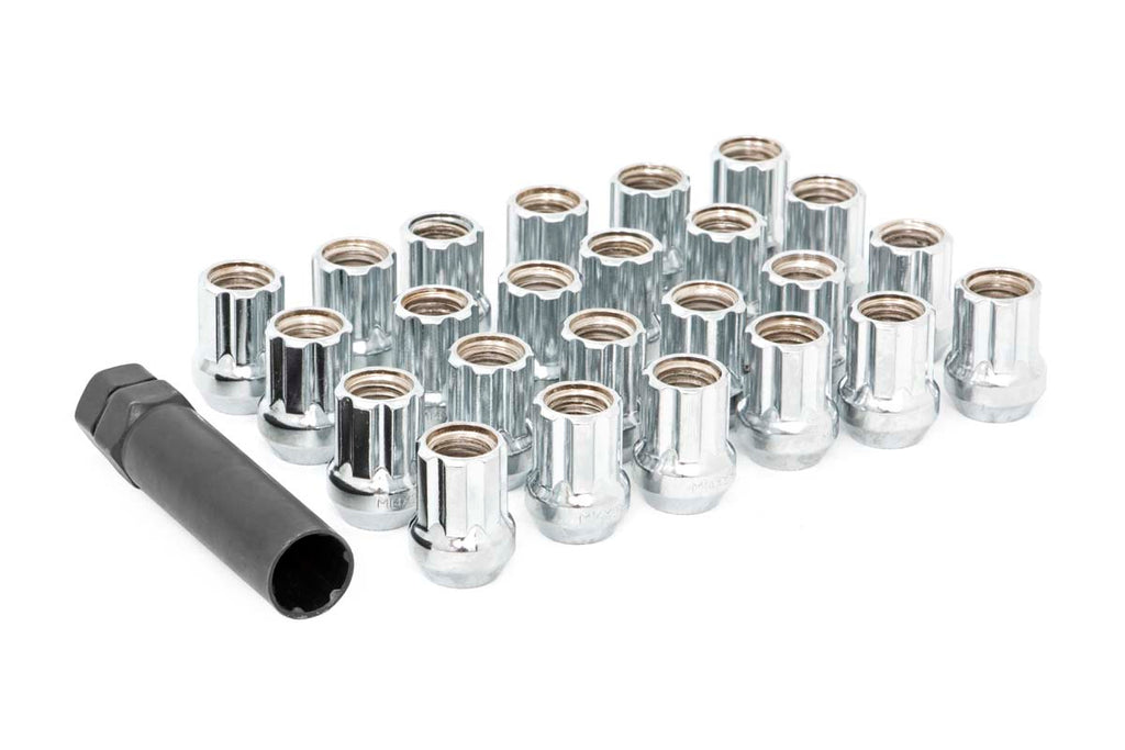 M14 x 2.0 Lug Nut Set of 24 | Chrome | Open End