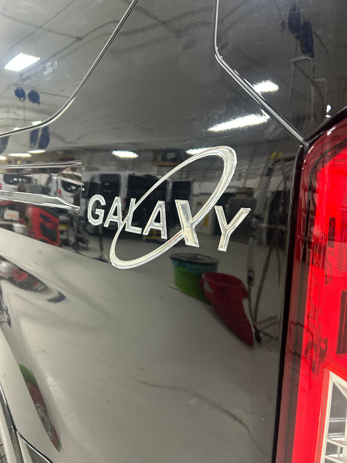 5.83" X 11" GALAXY CC LOGO 2 MIL CHROME / -55 BLACK
