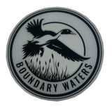 BOUNDARY WATERS CC LOGO 7.8" CHROME / FOAM ADHESIVE / -688 LT GRAY / -58 SILVER / -55 BLACK