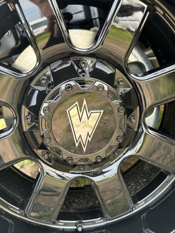 WALDOCH CENTER CAP 8 LUG, 8.5'' DIAMETER, BLACK, CAP5533-8180-B(W)