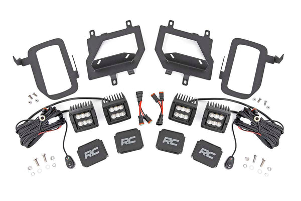 LED Light Kit | Fog Mount | Dual 2" Black Pairs | Spot/Flood | Ford F-150 (15-17)