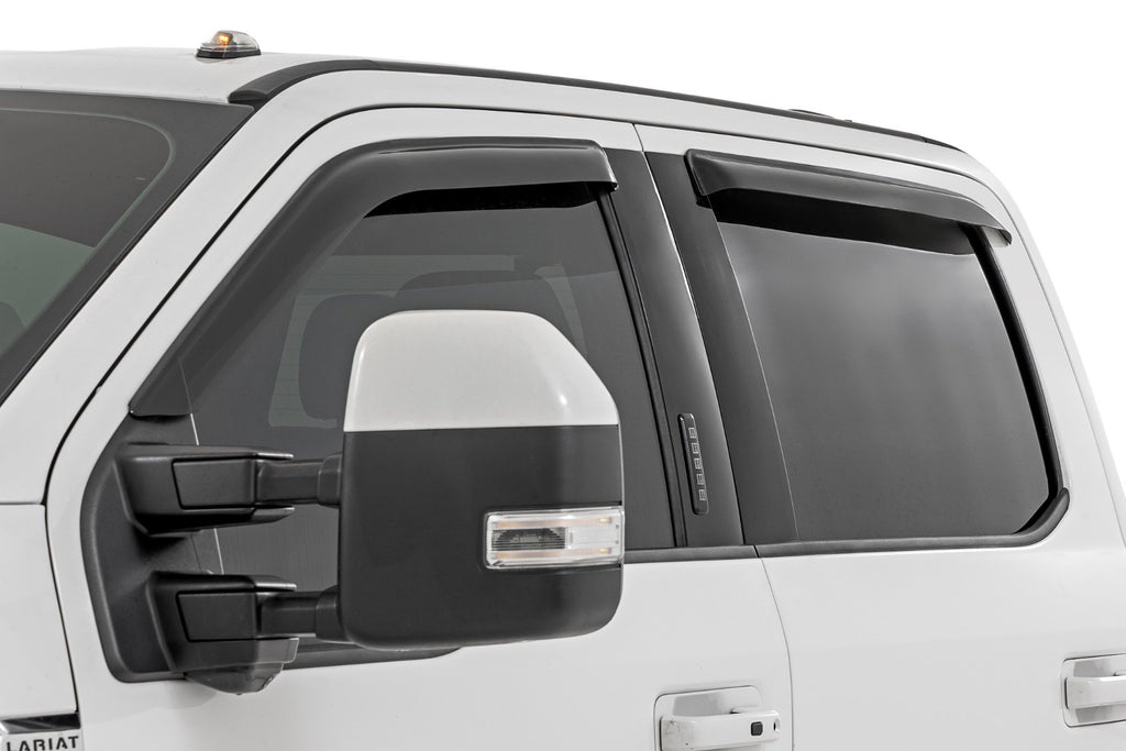 Side Window Deflectors | Tape On Rain Guard | Ford F-150 (17-24) F-250 (15-24)