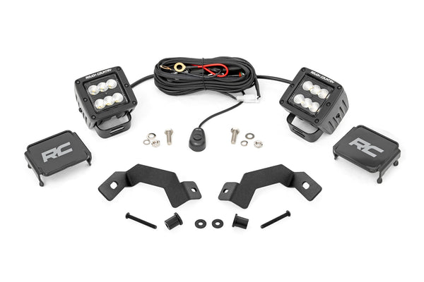 LED Light Kit | Ditch Mount | 2" Black Pair | Flood | Toyota Land Cruiser (24-25)