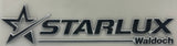 3.5" X 14" STARLUX CC NAME CHROME / FOAM ADHESIVE / BLACK
