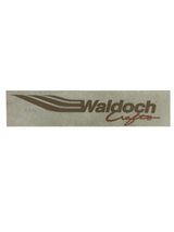 WALDOCH CRAFTS SWOOSH LOGO 15"x2.5" GREY AND GOLD LARGER