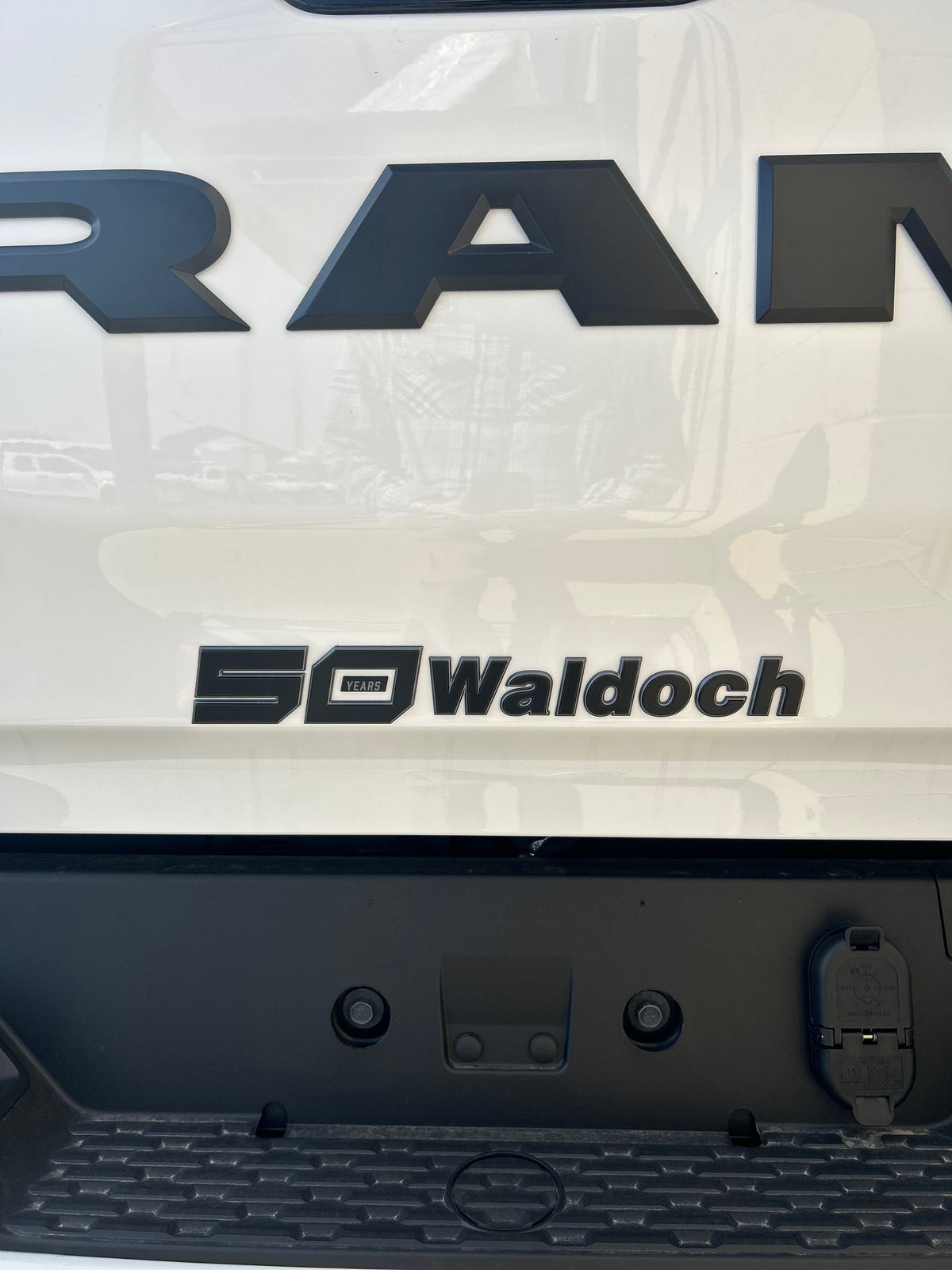 1.55" X 11.8" WALDOCH SL24 LOGO 3D CHROME / -3361 DK GRAPHITE / -55 BLACK / SATIN CLEARCOAT