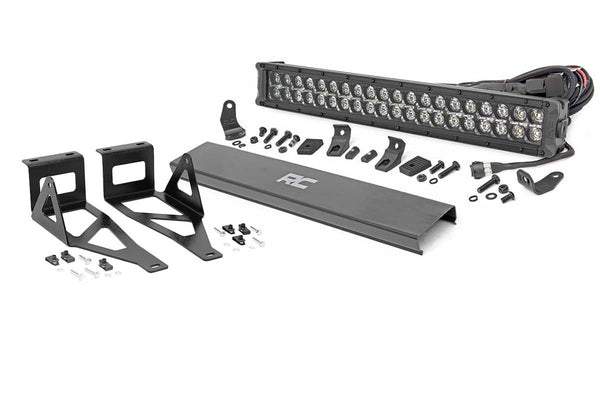LED Light Kit | Bumper Mount | 20" Black Dual Row | Amber DRL | Ford F-250/F-350 Super Duty (05-07)