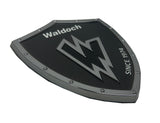 WALDOCH SHIELD LOGO (SL24) IMAGE - 5"x4.39" (SILVER BORDER)