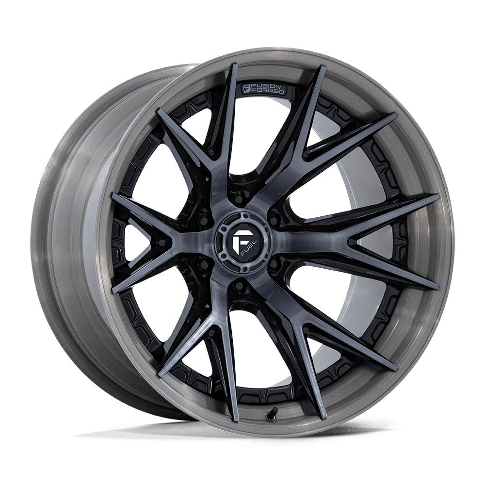 FUEL CATALYST - GLOSS BLACK BRUSHED DARK TINT - 22X12 -44 (8X170)