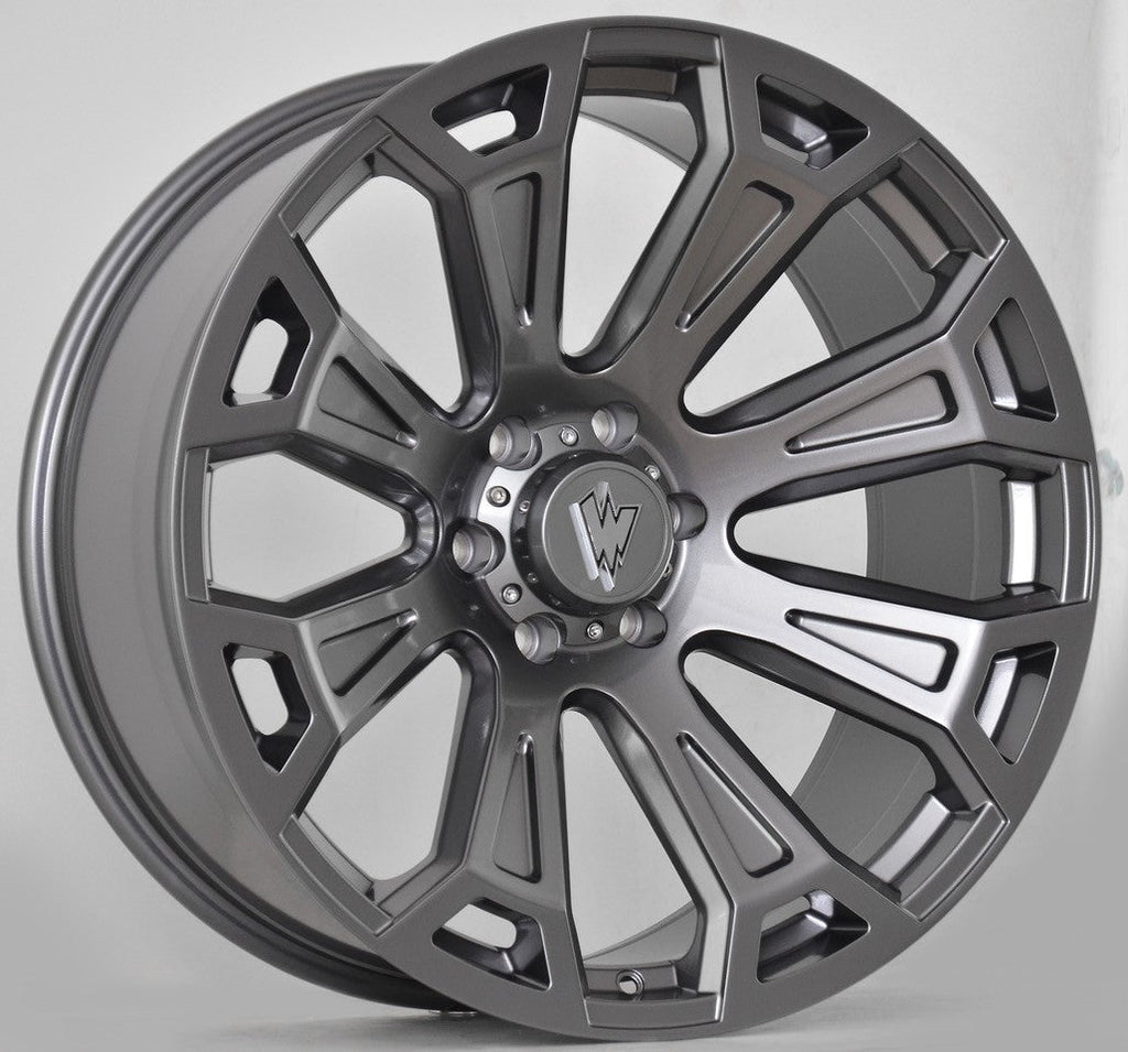 RAVEN 22X10 GREY STONE - 24 OFFSET 8X180 124.3CB