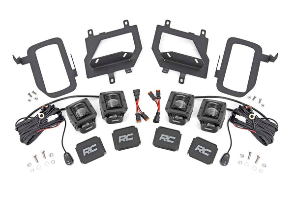 LED Light Kit | Fog Mount | Dual 2" Black Pairs | SAE | Ford F-150 (15-17)