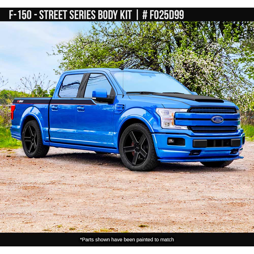 2018-2020 Ford F-150 Street Series Kit (only works on Super Crew cabs with 5.5 ft. Short Box) Painted  Satin Black Install Ready