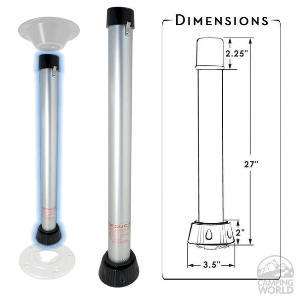 Sequoia Table Leg & Base System ITC RV Boat Camper Trailer - TL4200-27-D