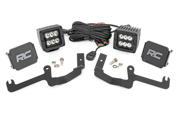 LED Light Kit | Ditch Mount | 2" Black Pair | Spot | Chevy Silverado 1500 (19-24)