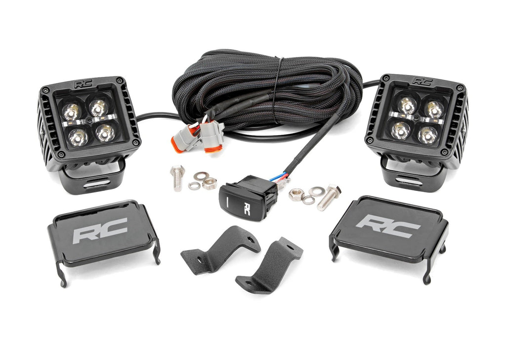 LED Light Pair | Ditch Mount | 2" Black DRL | Ford F-150 (15-25)/F-150 Lightning (22-25)