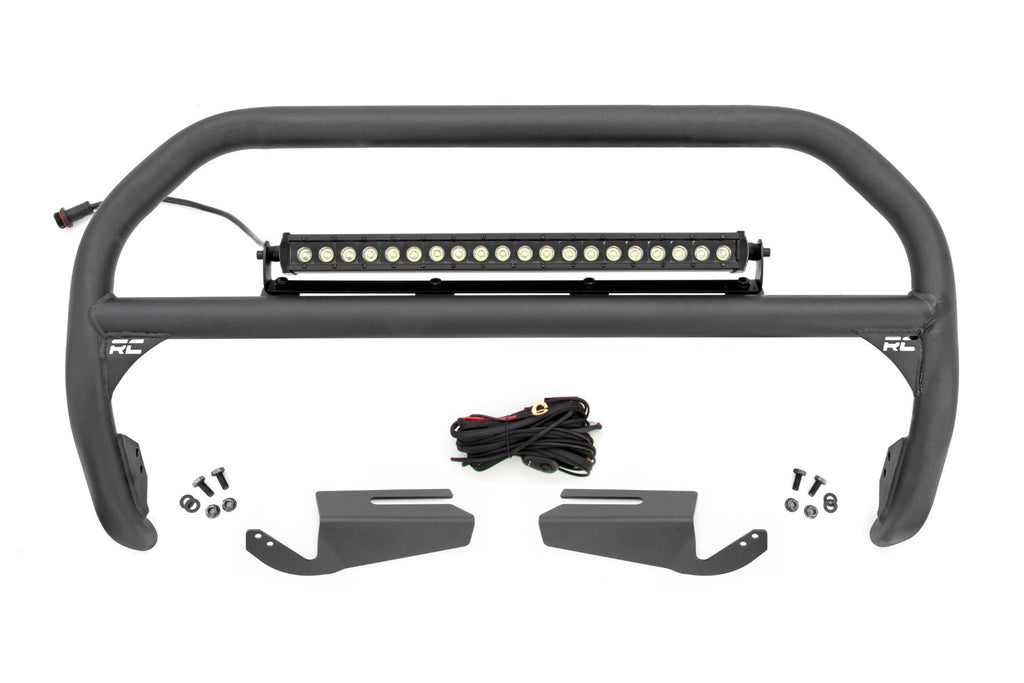 Nudge Bar | 20 Inch Black Single Row LED | OE Modular Steel | | Ford Bronco (21-25)